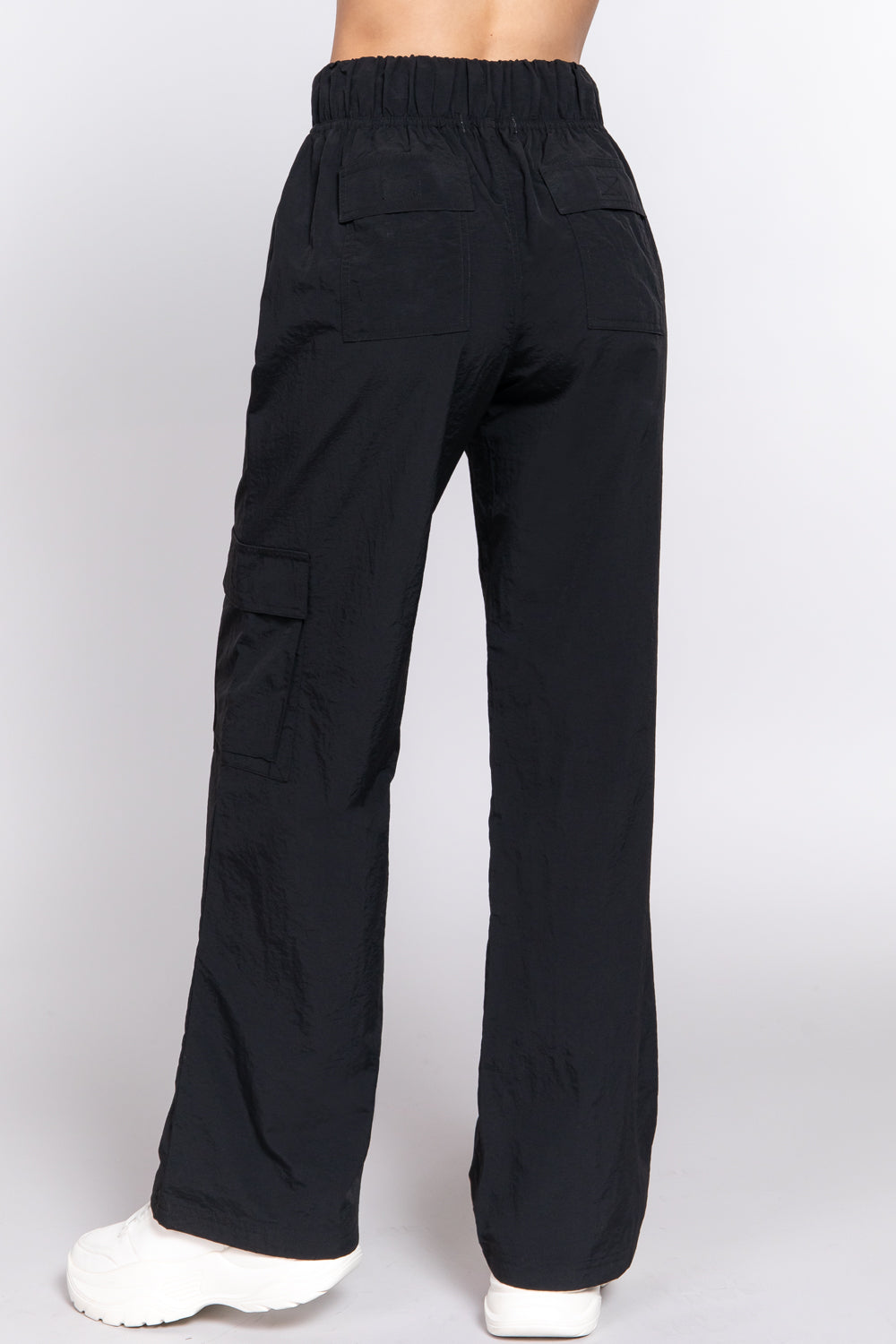 Waist Elastic Cargo Parachute Pants